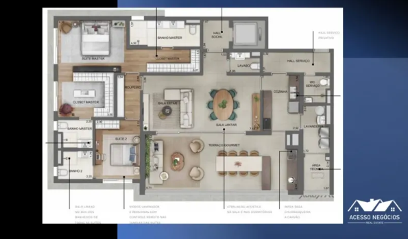 APARTAMENTOS  EM ALTO DE PINHEIROS  -  ELEVADO PADRÃO COM 182 M²  - 3 VAGAS - D092