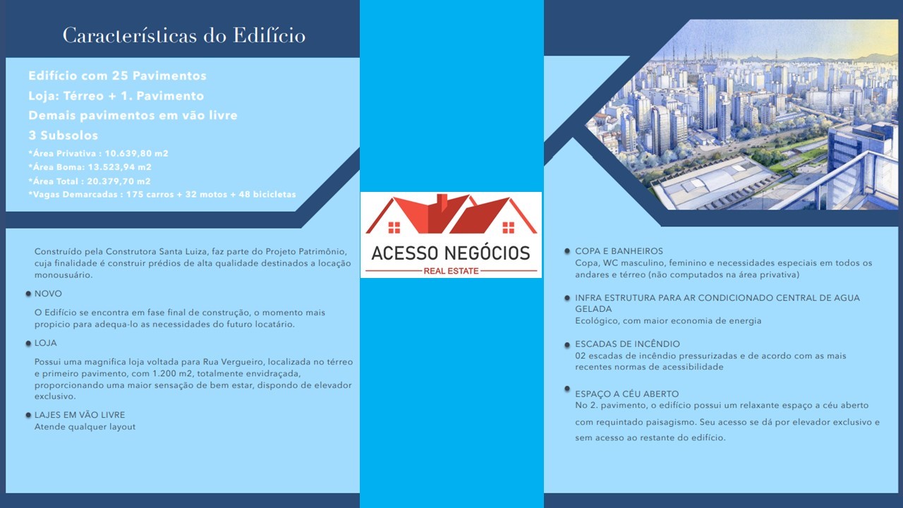 PRÉDIO MONOUSUÁRIO COMERCIAL -  20.379 M²- AT - LOCAÇÃO - F599