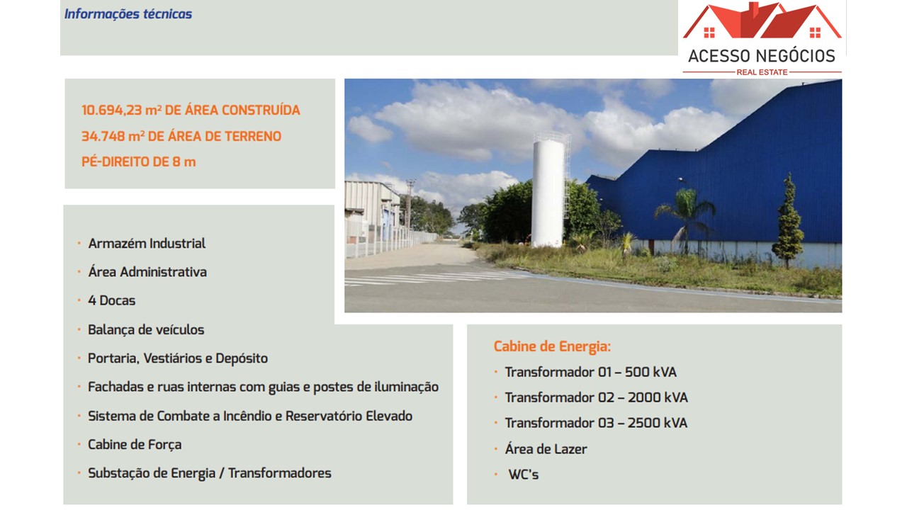 GALPÃO PARA LOCAÇÃO 10.694 M² SOROCABA F626