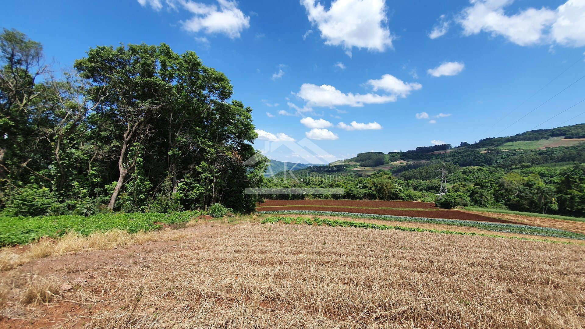 Área de terras com nascente e bela vista à venda em Linha Nova-RS