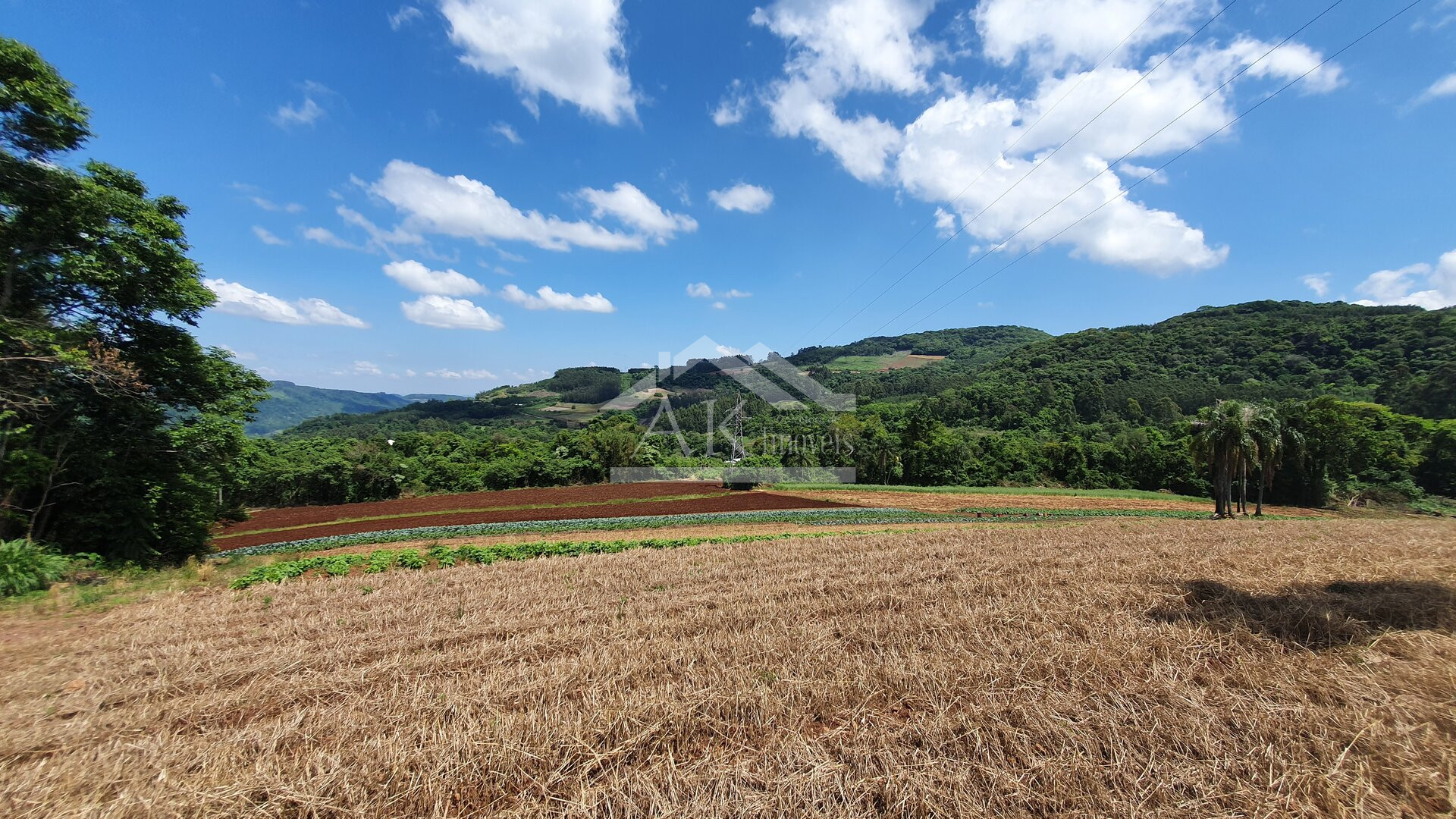Área de terras com nascente e bela vista à venda em Linha Nova-RS