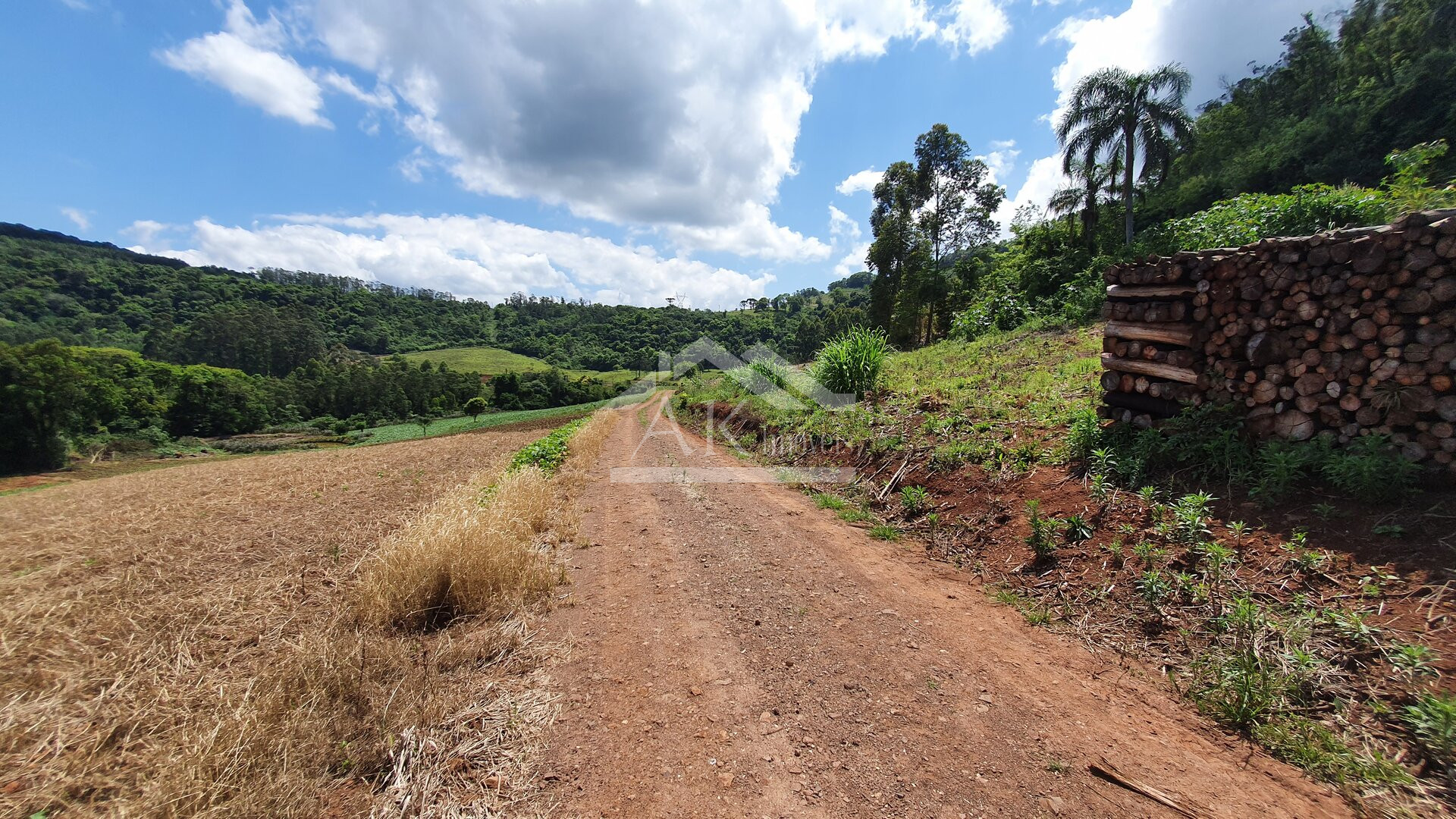 Área de terras com nascente e bela vista à venda em Linha Nova-RS