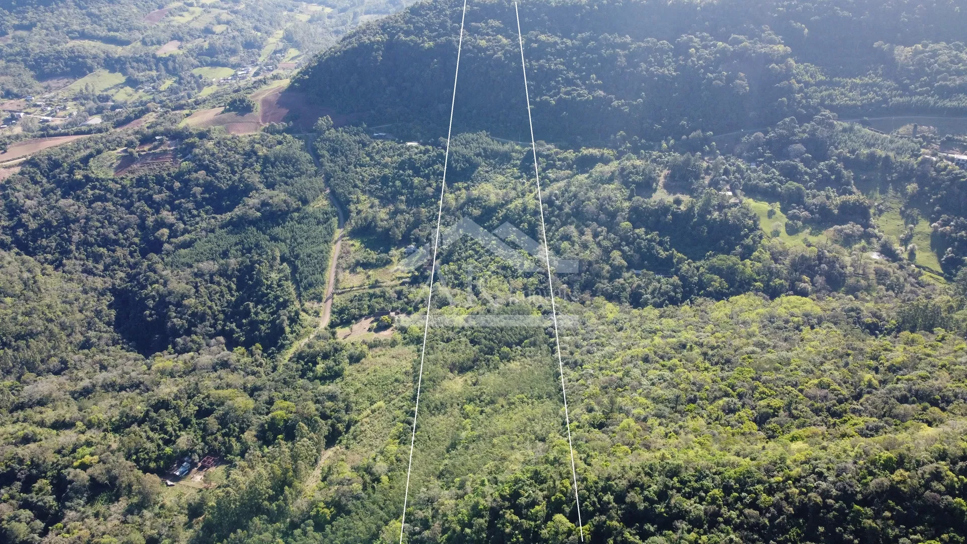 Área de terra com vista e riacho à venda em Linha Nova na Serra Gaúcha