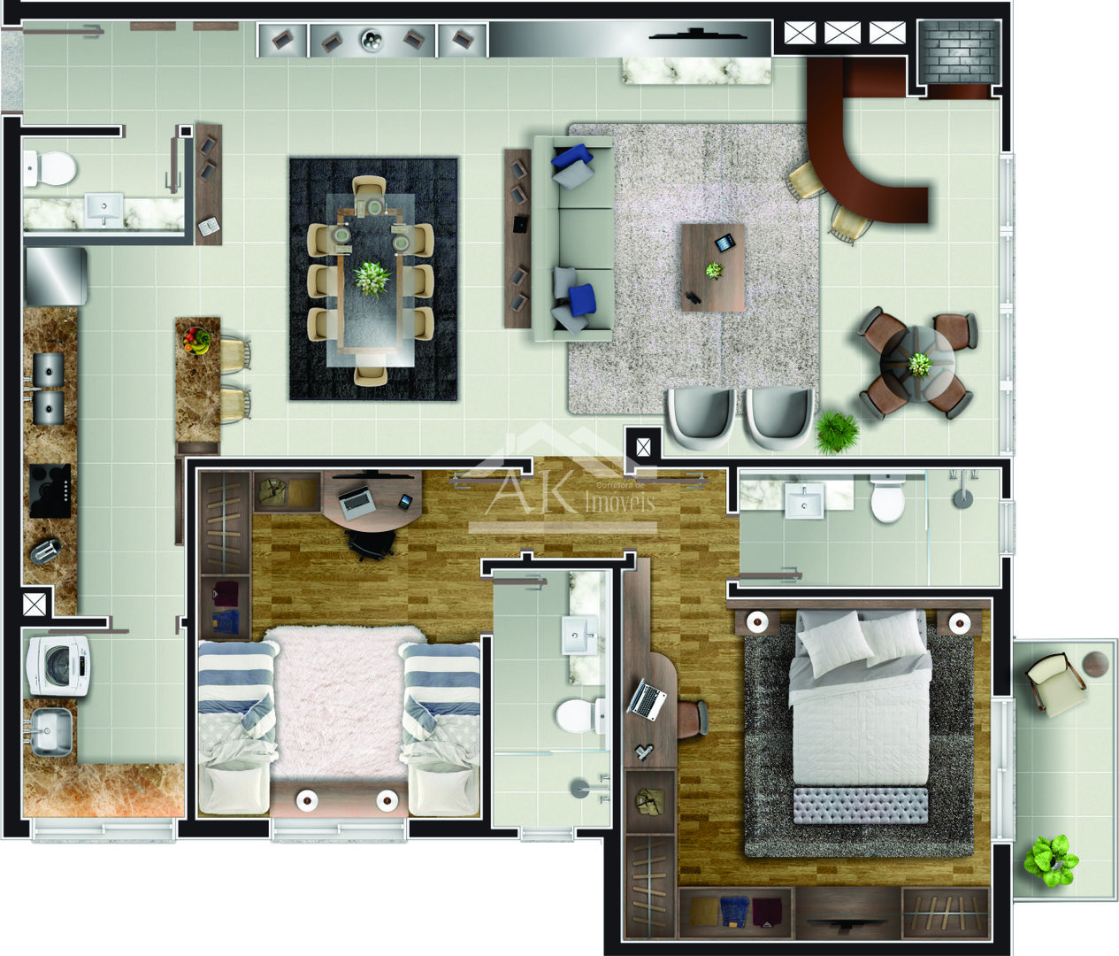 Apartamentos decorados à venda em bairro nobre de Nova Petrópolis, na Serra Gaúcha