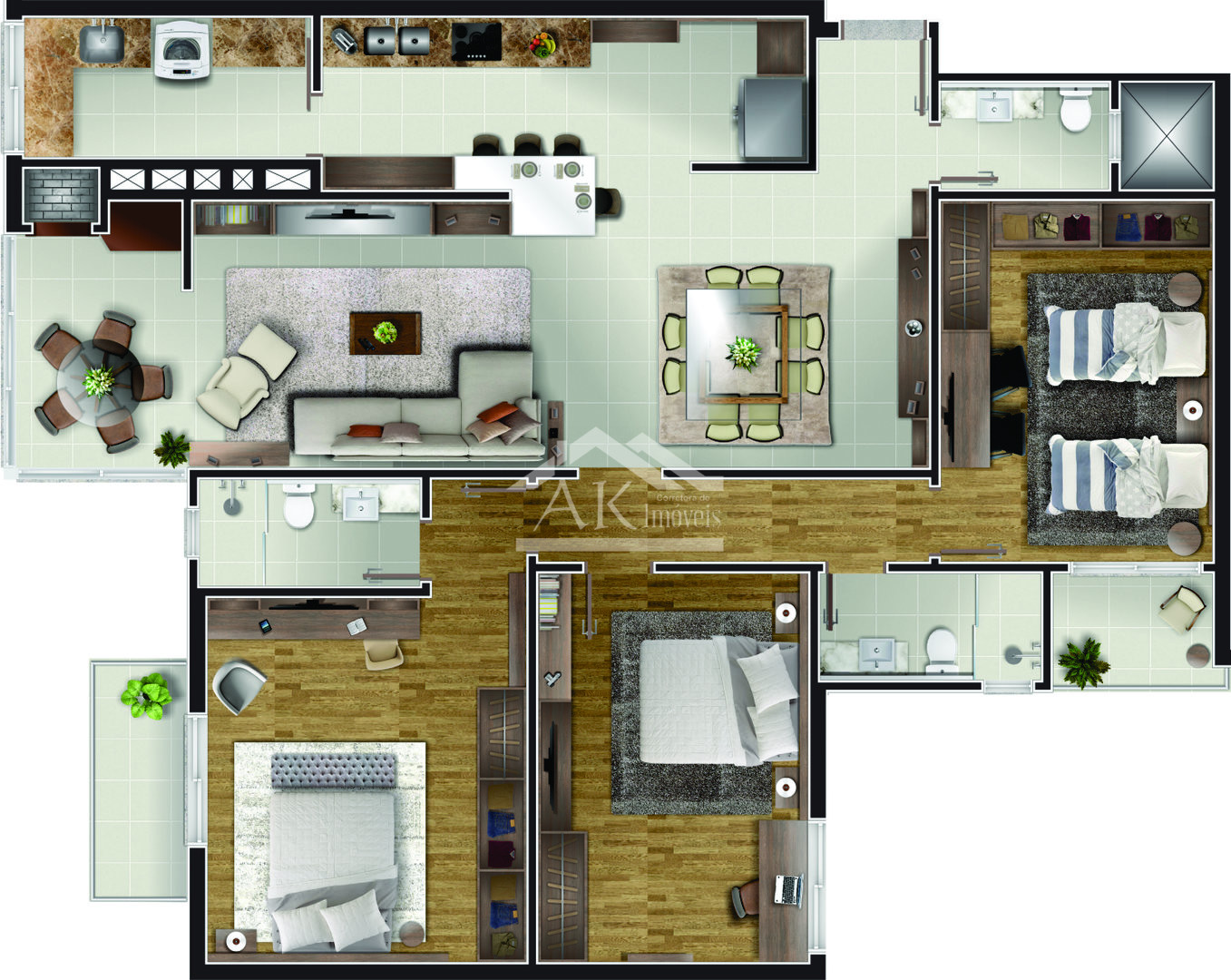 Apartamentos decorados à venda em bairro nobre de Nova Petrópolis, na Serra Gaúcha