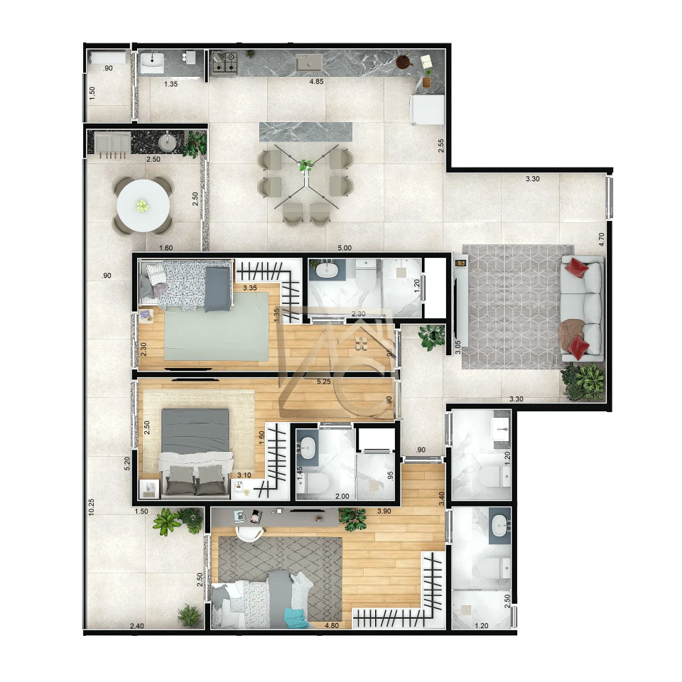 Imagens do imóveis Apartamento Na Planta Á Venda Costa Del Mare Praia Grande