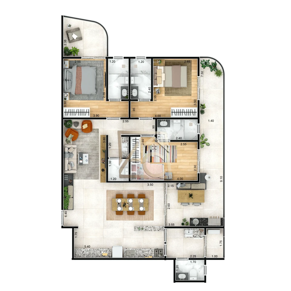 Imagens do imóveis Apartamento Na Planta Á Venda Costa Del Mare Praia Grande