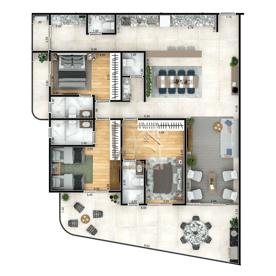 Imagens do imóveis Apartamento Na Planta Á Venda Costa Del Mare Praia Grande