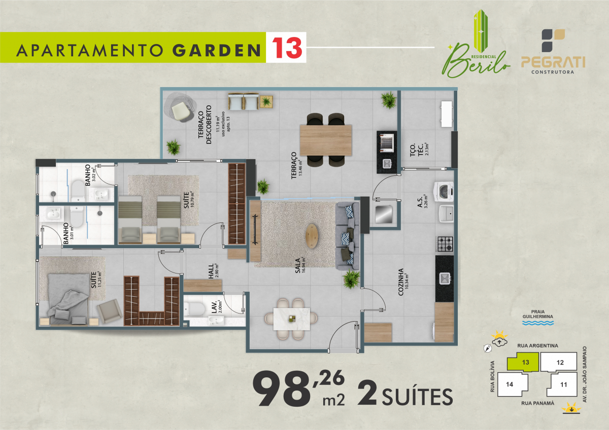 Imagens do imóveis Apartamento À Venda Residencial Berilo Praia Grande