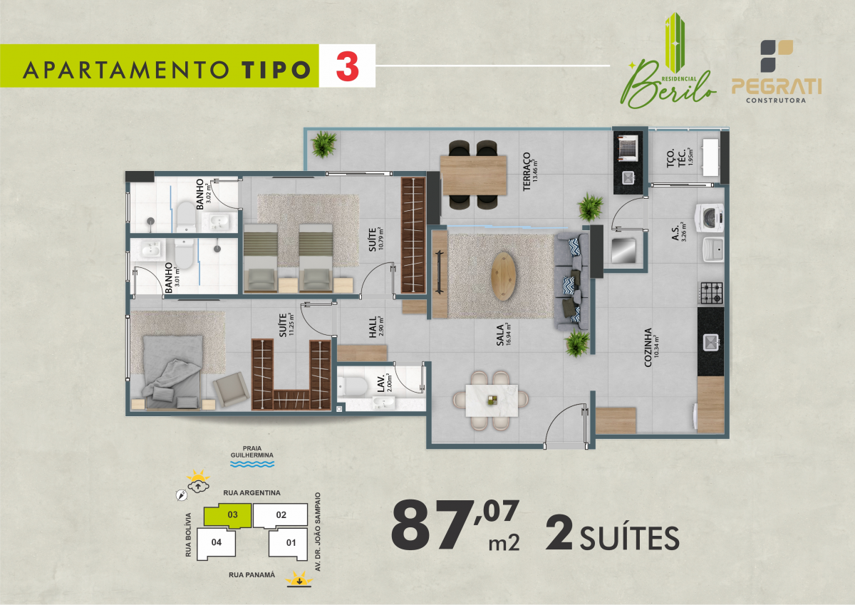 Imagens do imóveis Apartamento À Venda Residencial Berilo Praia Grande