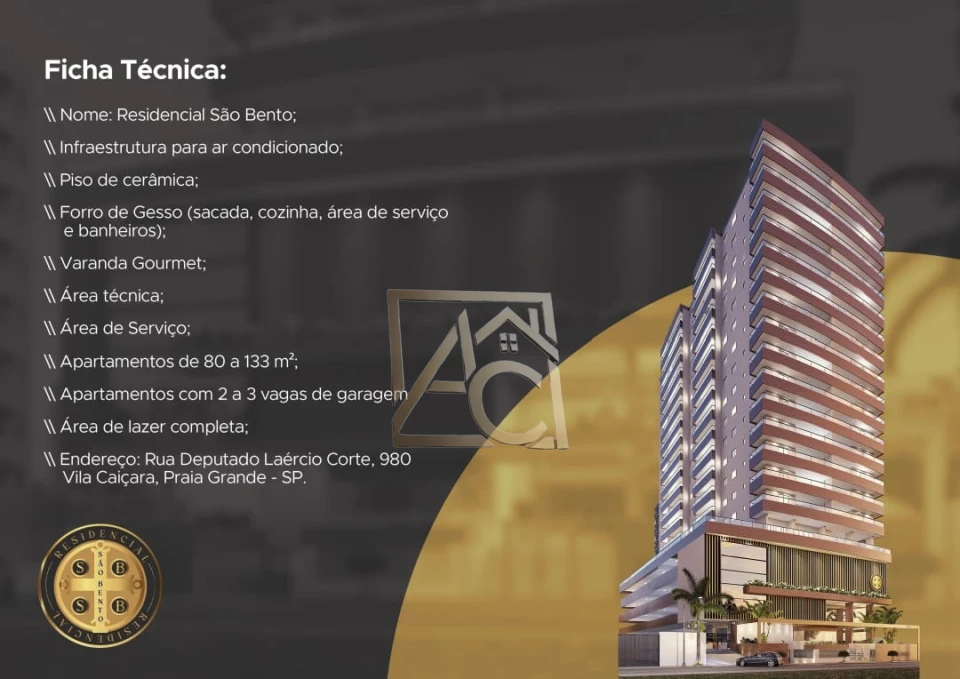 Imagens do imóveis Apartamento Na Planta Á Venda Resisencial Sao Bento Praia Grande