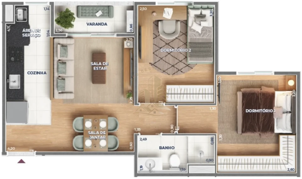 SQUARE - Apartamento 47 m² -  ao lado da USP