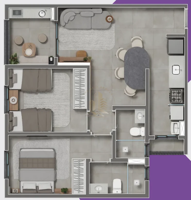 MB PARK - APARTAMENTO 63m² - RIBEIRANA