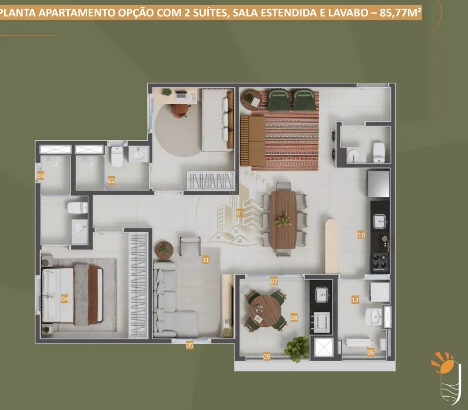 JUQUEHY - APARTAMENTO DE 85 m2 -   PANAMBY