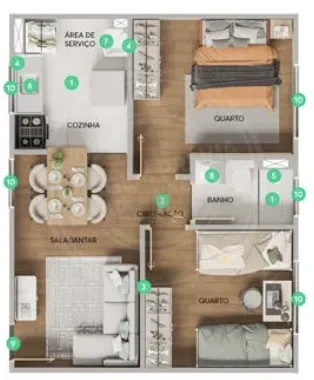 RESERVA DOS LIRIOS - APARTAMENTO 41m² - Recreio das Acácias