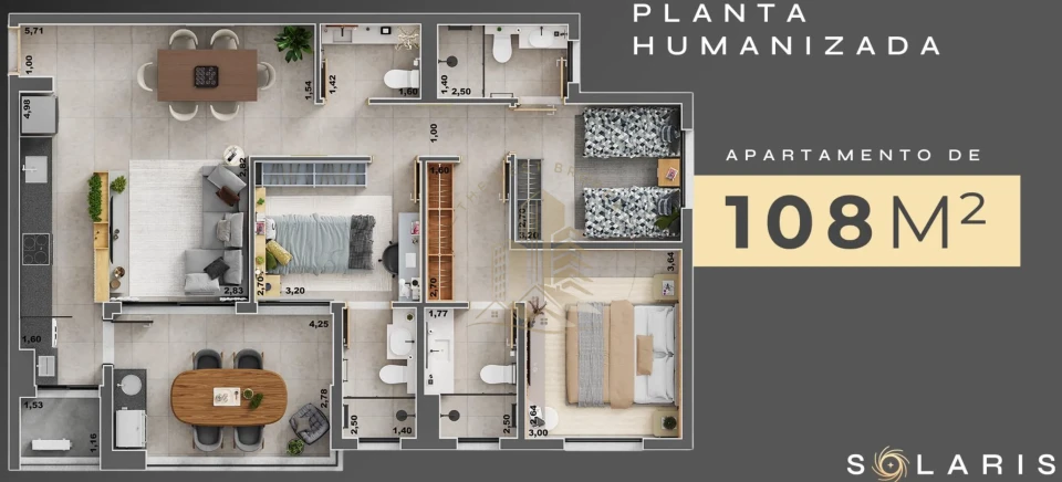 SOLARIS - apartamento 108 m² - Vila do Golf