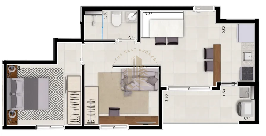 VISTA DO LAGOS - APARTAMENOT0 50m² - PARQUE DOS LAGOS