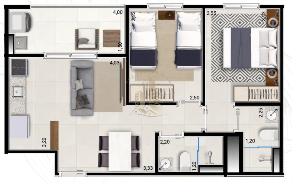 ALTA DA MATA - APARTAMENTO 56 m² - REGIAO VIVENTA DA MATA