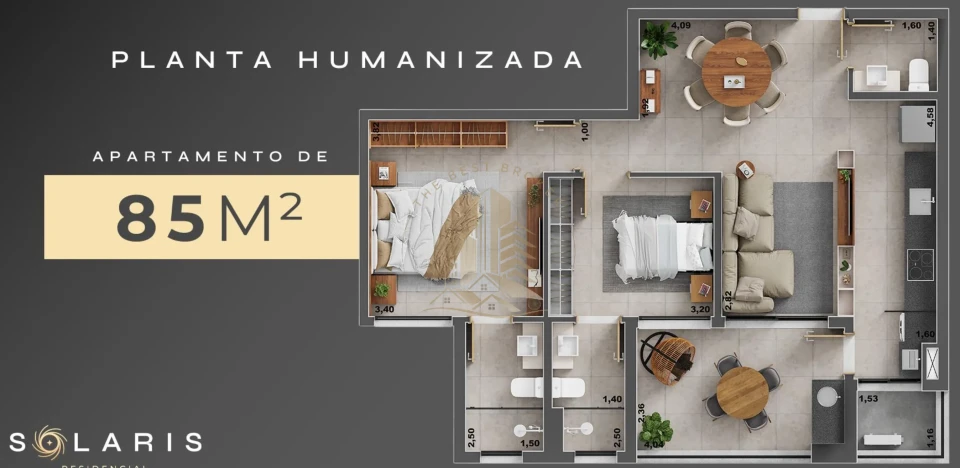 SOLARIS - apartamento 85 m² - Vila do Golf