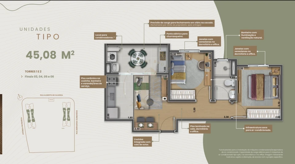 Imagens do imóveis ALTAVISTA - Apartamento 45 m²  - REGIAO DA VILA VIRGINIA