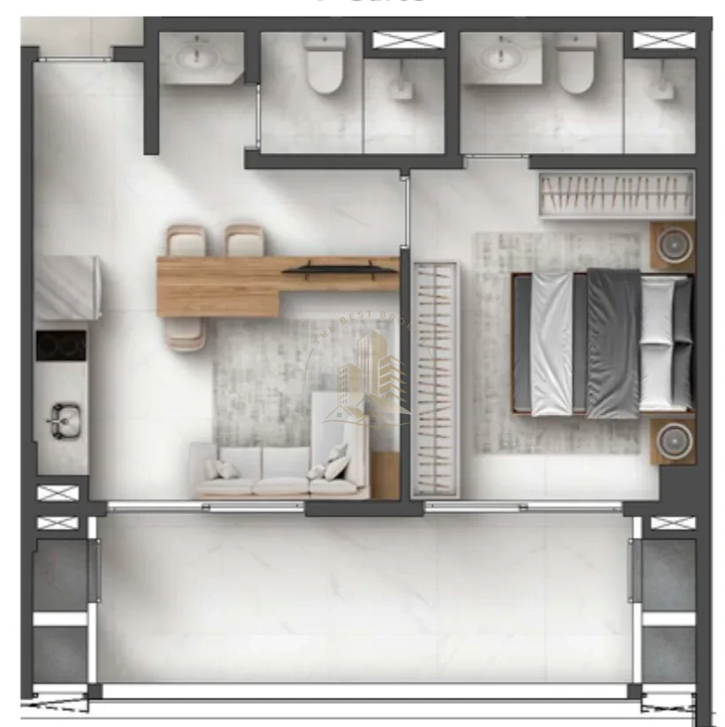RAO HOME INNOVATION - APARTAMENTO 55m² - A 50 METROS DA AV JOAO FIUSA