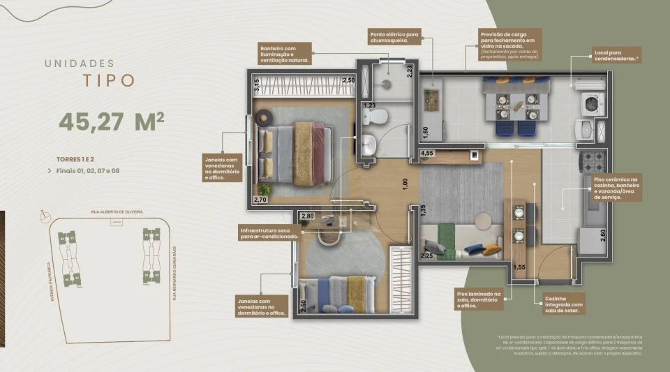 Imagens do imóveis ALTAVISTA - Apartamento 45 m²  - REGIAO DA VILA VIRGINIA