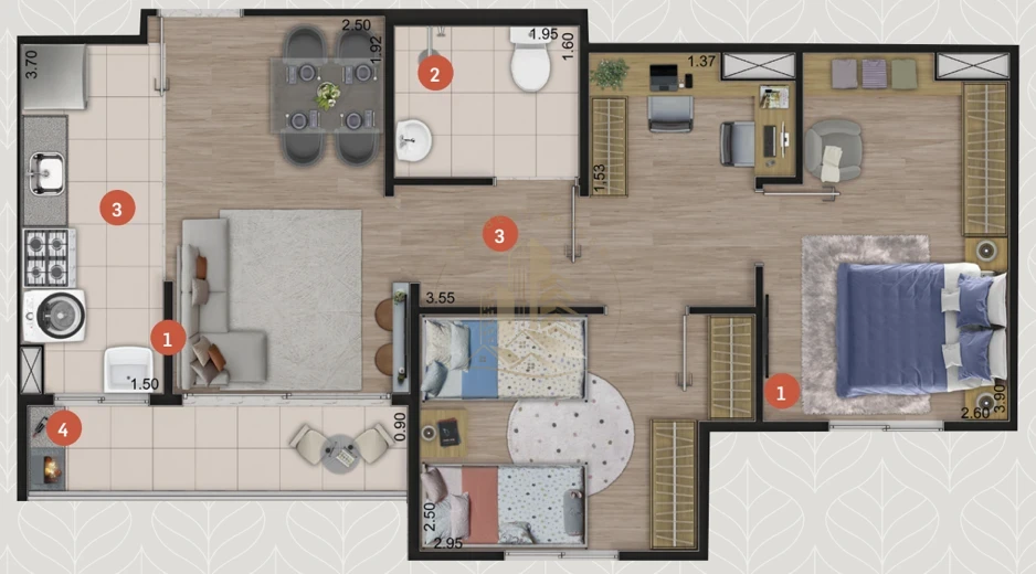 RESERVA BOTANICO - APARTAMENTO 50 M² - JARDIM BOTANICO
