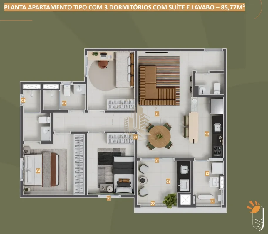 JUQUEHY - APARTAMENTO DE 85 m2 -   PANAMBY