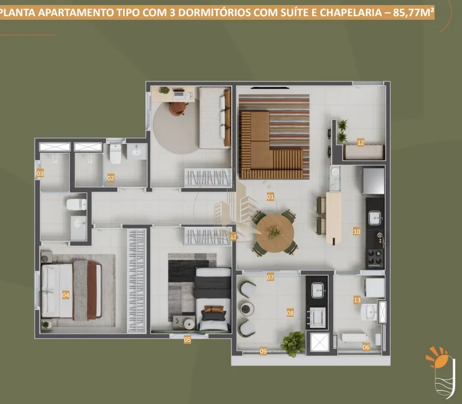 JUQUEHY - APARTAMENTO DE 85 m2 -   PANAMBY