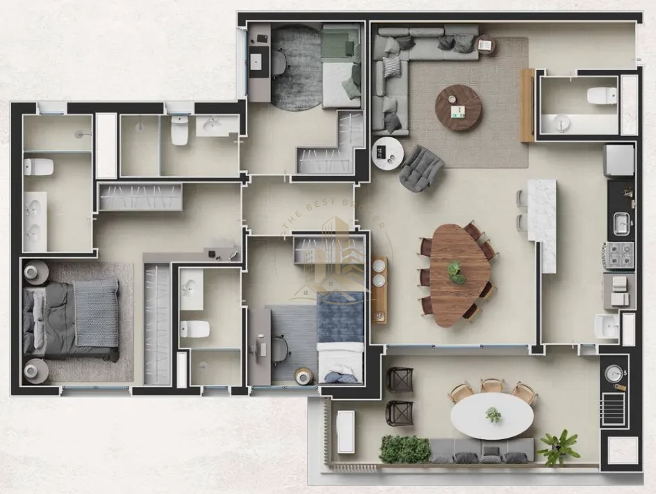 PLAZA SEVILHA - APARTAMENTO 110m² -  Jardim Olhos d'Água