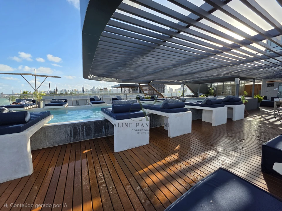 Imagens do imóveis FLAT DE LUXO TÉRREO À VENDA, 55m², COM OU SEM MOBÍLIA, PÉ NA AREIA, VISTA MAR, JARDIM OCEANIA