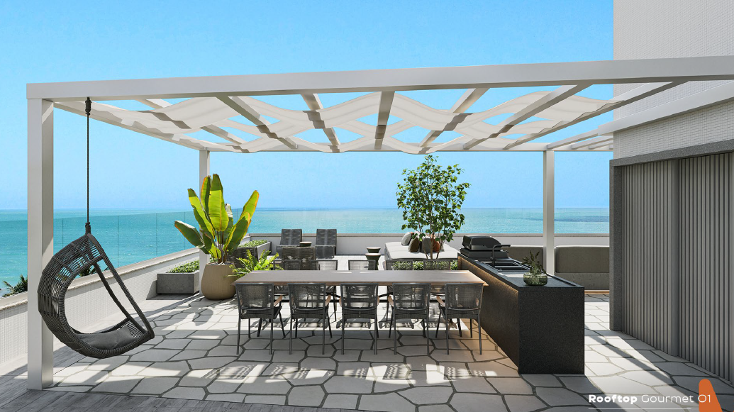 Imagens do imóveis FLAT À BEIRA MAR À VENDA, 24m², 1 QUARTO, ÁREA DE LAZER COMPLETA, SUL, VAGA ROTATIVA, INTERMARES