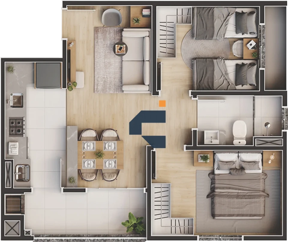 Apartamento Na Planta À Venda Tropicale Beach Club Penha