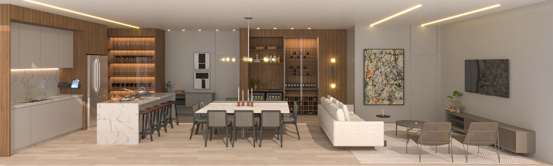 Imagens do imóveis Apartamento com 1 suíte + 2 dormitórios à venda, 133 m² por R$ 929.615 - Coqueiral - Cascavel/PR
