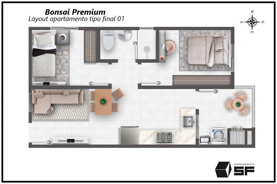 Imagens do imóveis Apartamento com 2 dormitórios à venda, 57 m² por R$ 350.000,00 - Centro - Cascavel/PR