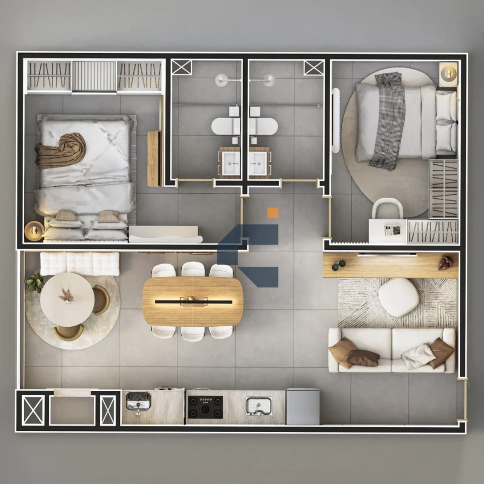 Apartamento com 2 dormitórios à venda, 69 m² por R$ 652.000 - Parque São Paulo - Cascavel/PR