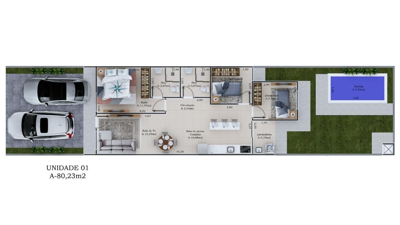 Imagens do imóveis Casa com 3 dormitórios à venda, 75 m² por R$ 499.900 - Brasmadeira - Cascavel/PR