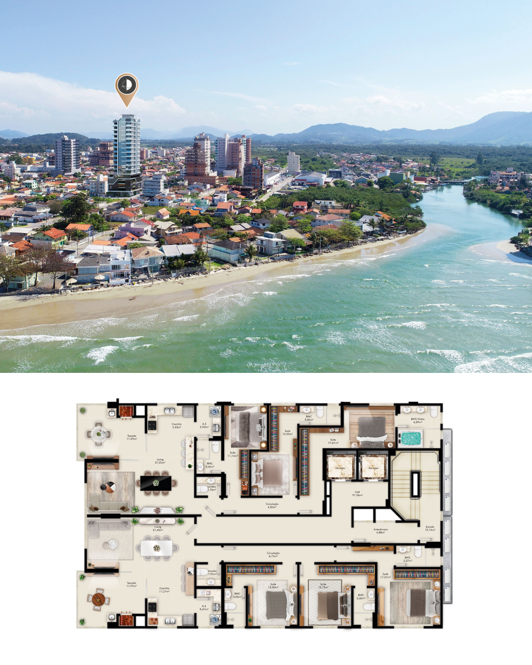 Imagens do imóveis Apartamento Na Planta Á Venda Selent Sunrise Residence Porto Belo