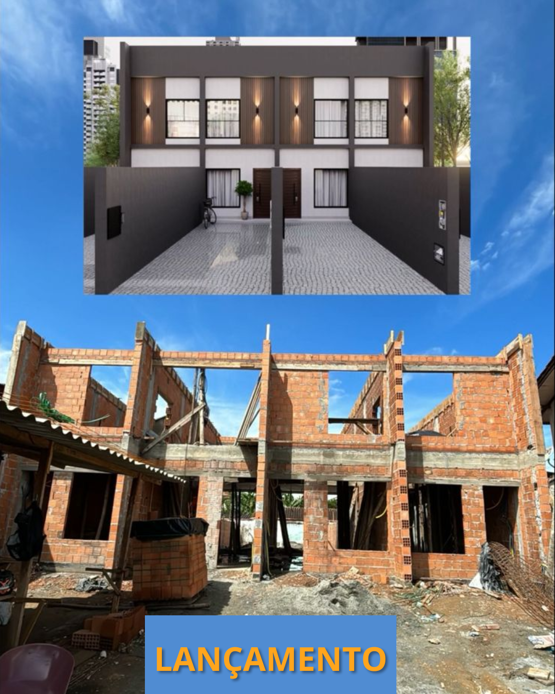 LANÇAMENTO SOBRADOS GEMINADOS