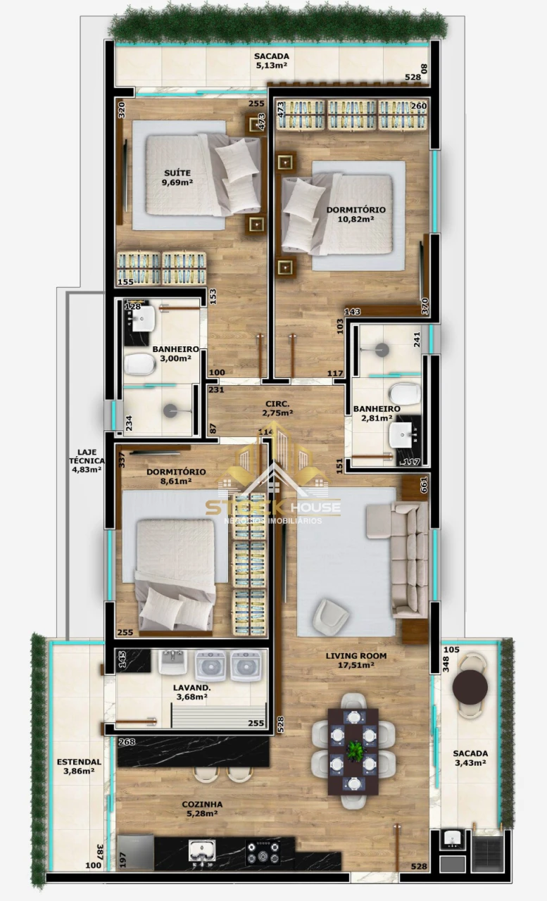 LANÇAMENTO APARTAMENTO SUÍTE + 2 QUARTOS EM JOINVILLE