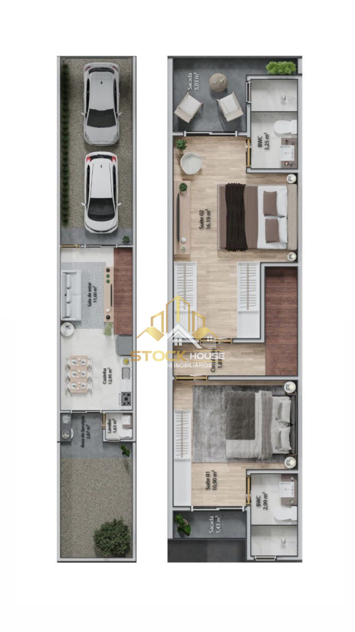 Imagens do imóveis LANÇAMENTO SOBRADO GEMINADO 2 SUÍTES BAIRRO VILA NOVA