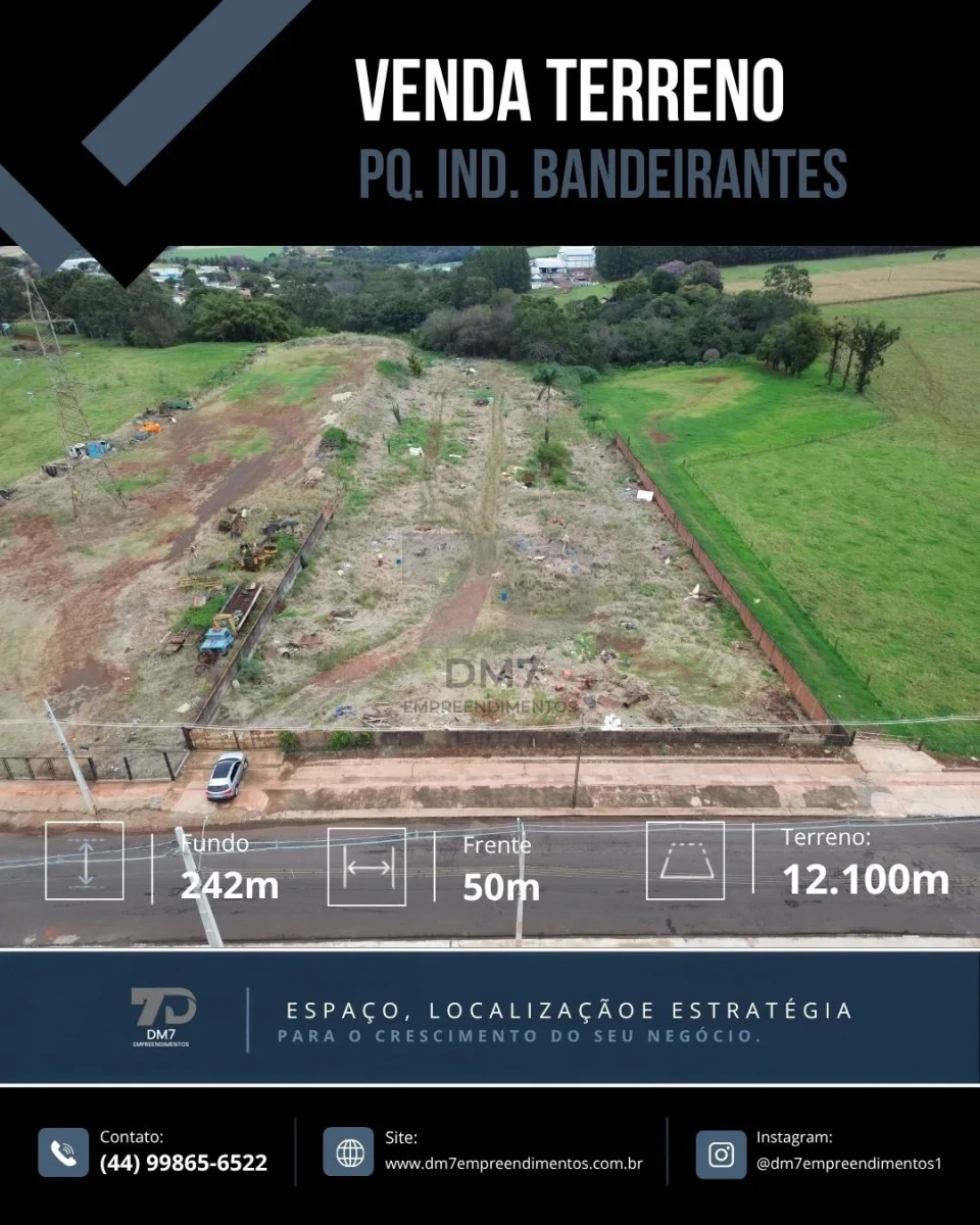 Terreno À Venda Parque Industrial Bandeirantes Maringá