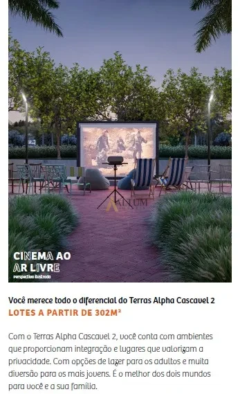Imagens do imóveis Terreno em Condomínio Terras Alpha 2  - Sol da Manhã - Quadra O1