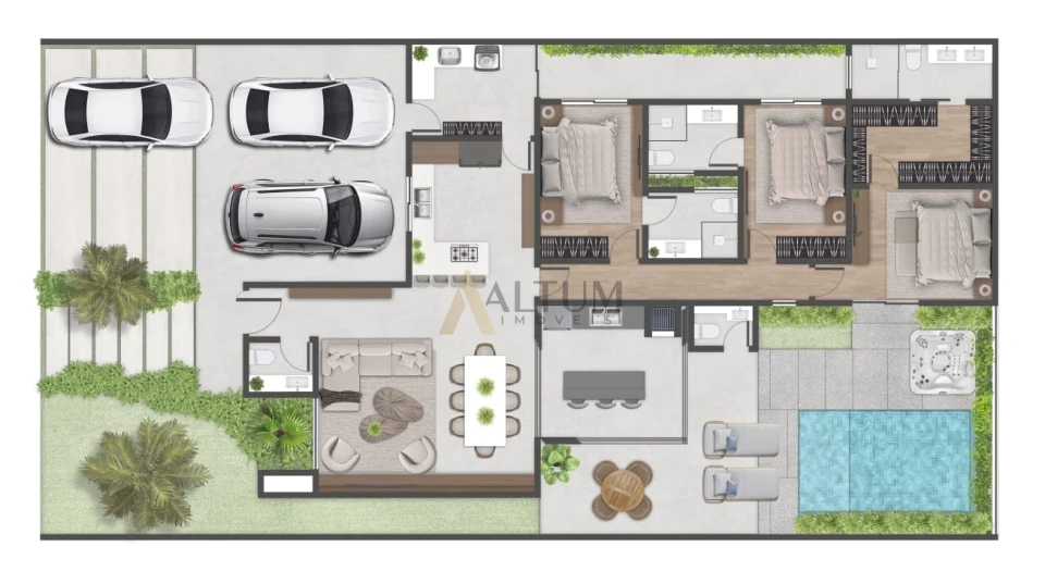 Imagens do imóveis Casa Térrea 3 suítes  Alto Padrão Tropical III