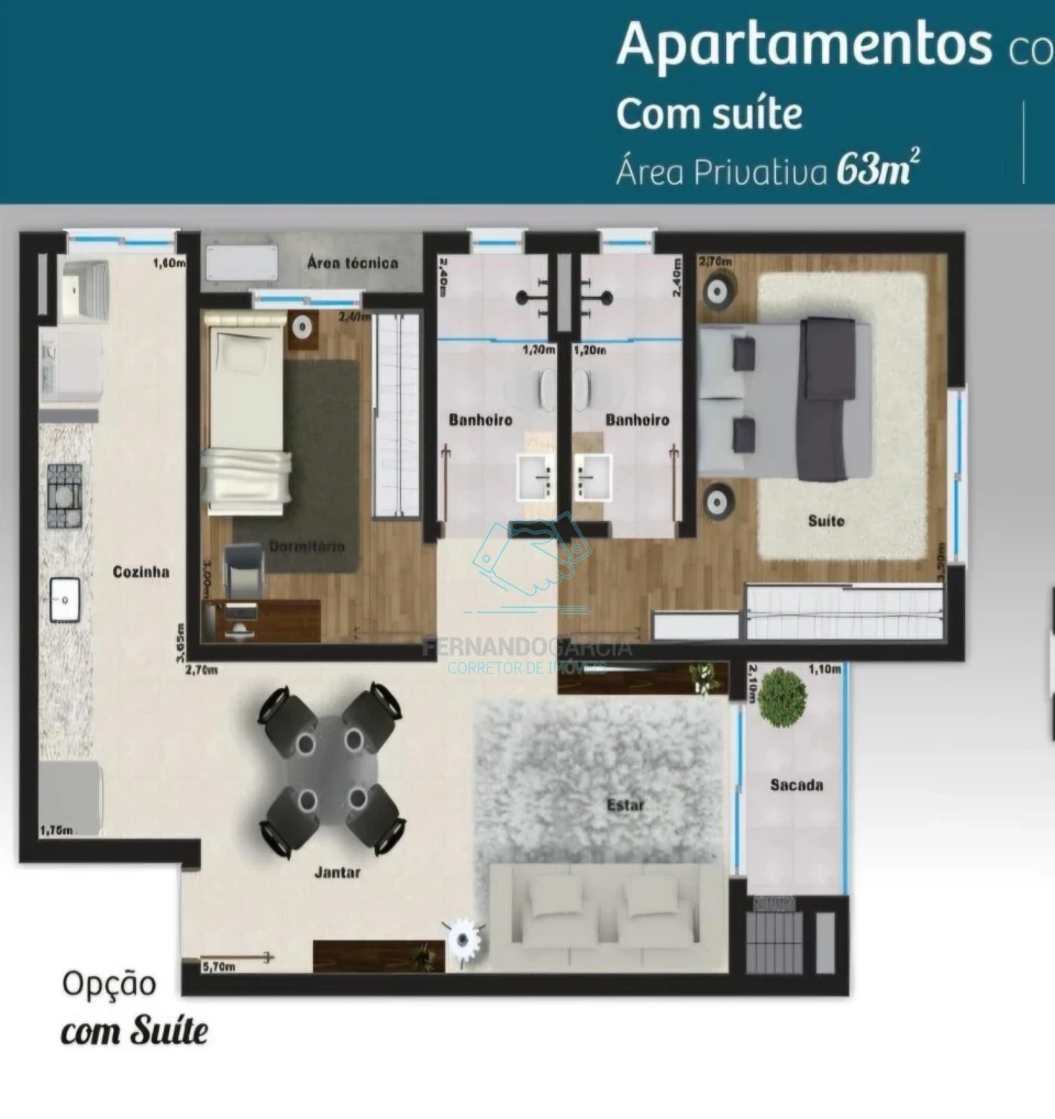 Apartamento com 2 quartos à venda no Aventureiro, Joinville