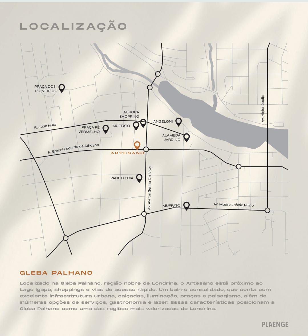 Apartamento na planta à venda, Edifício Artesano,  346m² úteis, 4 suítes, 4 vagas - Alto da Gleba Plahano-  Gleba Fazenda Palhano, Londrina, PR