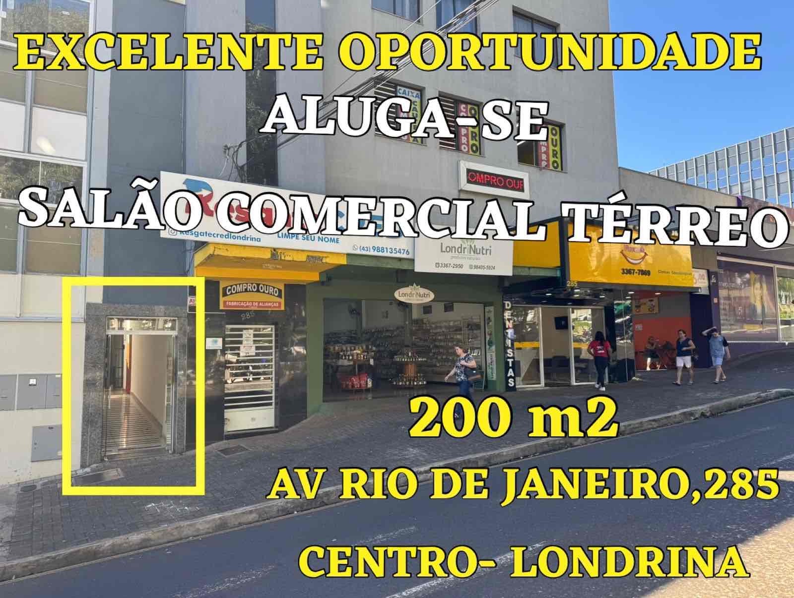Sala para locação,200m², com excelente localização avenida Rio de janeiro - Centro, Londrina, PR