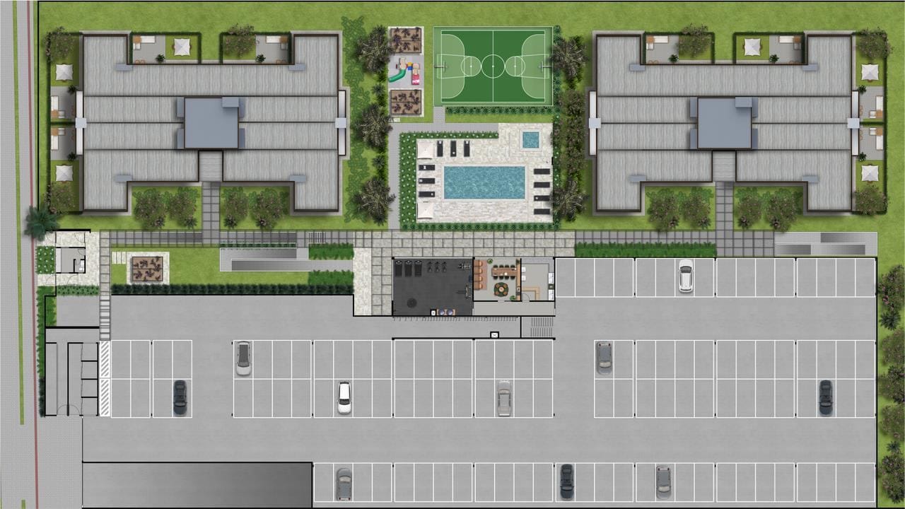 Apartamento à venda, Sunny Downtown,  64m2 uteis, 2 Dormitorios, Sendo 1 Suite, Sala Estendida, Sacada com Churrasqueira, Bairro: Marco Zero, Lon