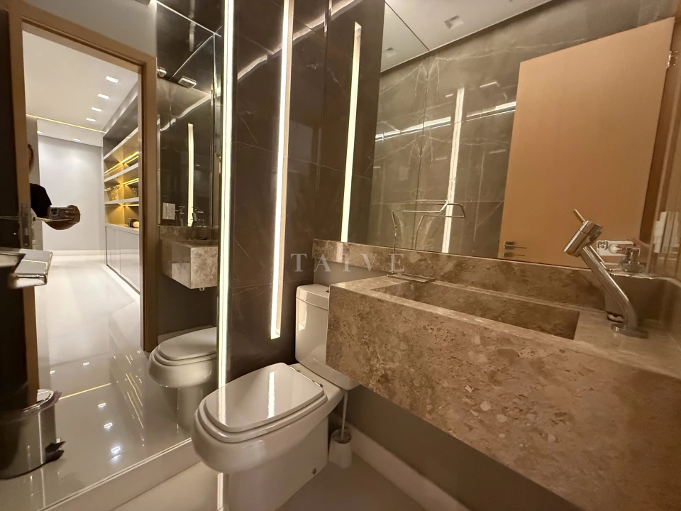 Apartamento mobiliado e decorado Champs Élysées 3 suites com closet e hidromassagem na Praça Pè Vermelho em Londrina