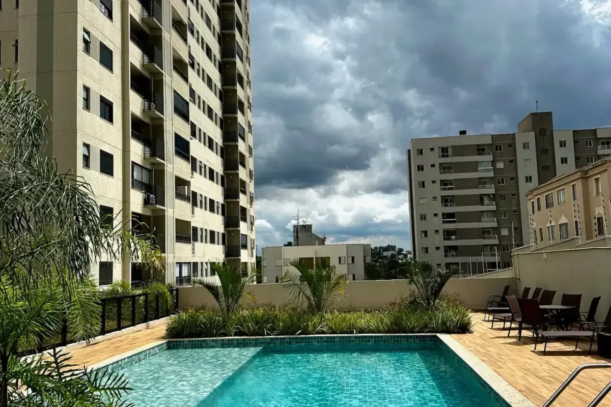 Apartamento à venda, Residencial Le Chalet, 56m² úteis, 2 quartos sendo 1 suíte, churrasqueira integrada - Parque Jamaica, Londrina, PR